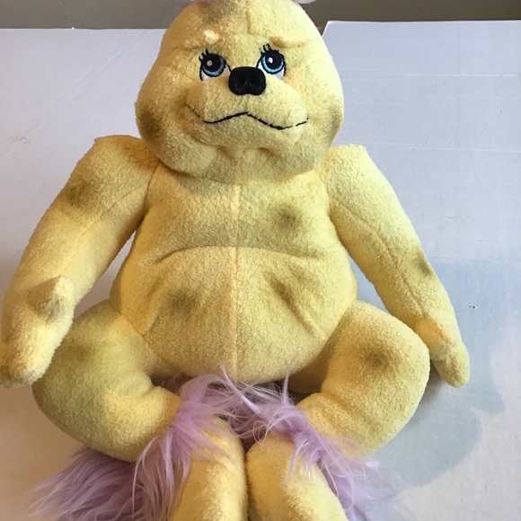 Very Rare Tuck in Time Yellow Purple Plush Stuffed Animal Unknown Character - Picture 5 of 9